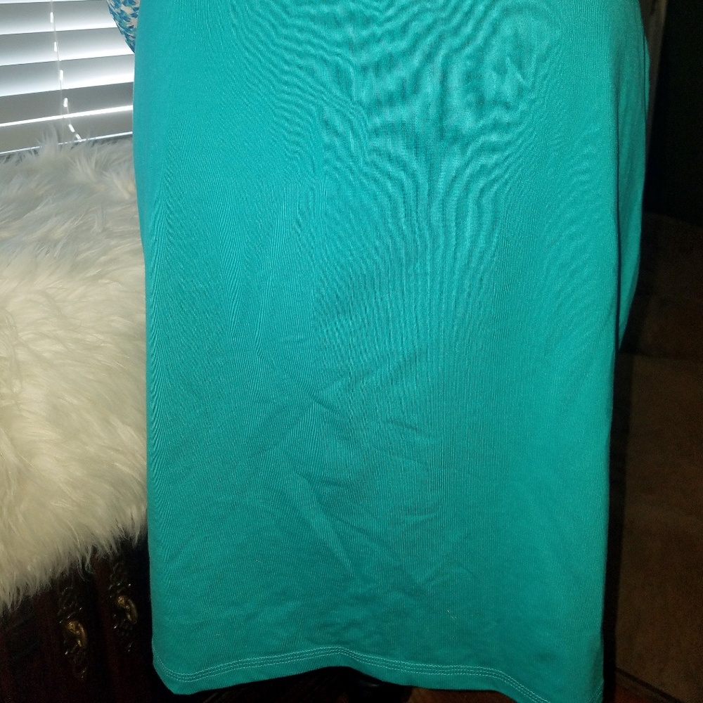 LL BEAN TEAL STRETCHY SKIRT SIZE XS - Picture 2 of 6